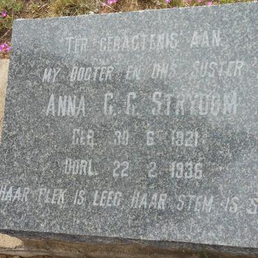 STRYDOM Anna C.C. 1921-1936