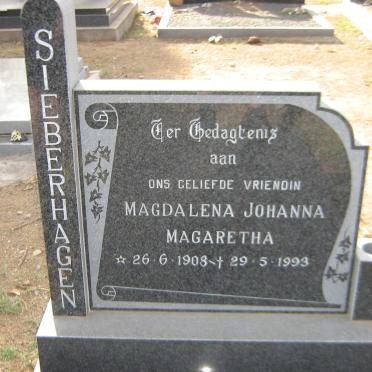 SIEBERHAGEN Magdalena Johanna Margaretha 1908-1993