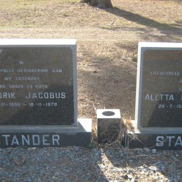 STANDER Hendrik Jacobus 1898-1978 &amp; Aletta Frederika J. 1901-1982