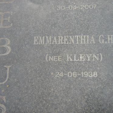 SCHLEBUSCH Pieter Andries 1933-2007 &amp; Emmarentia G.H. KLEYN 1938-