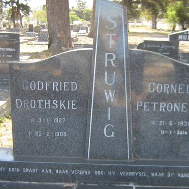 STRUWIG Godfried Drothskie 1927-1989 &amp; Cornelia Petronella 1936-2014