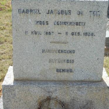 TOIT Gabriel Jacobus, du 1887-1938