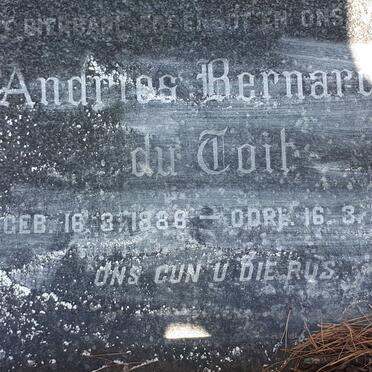 TOIT Andries Bernardus, du 1886-1948