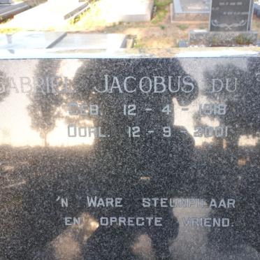 TOIT Gabriel Jacobus, du 1918-2001