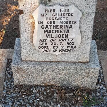 VILJOEN Catharina Magrieta nee DU PREEZ 1903-1944