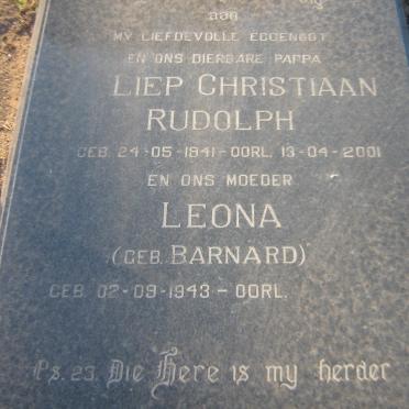 VENTER Liep Christiaan Rudolph 1941-2001 &amp; Leona BARNARD 1943-