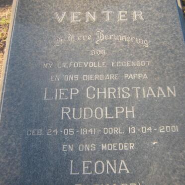 VENTER Liep Christiaan Rudolph 1941-2001 &amp; Leona BARNARD 1943-