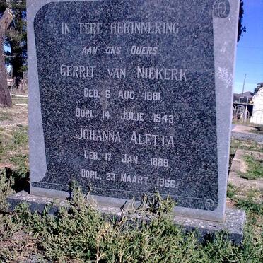 VILJOEN Gerrit van Niekerk 1881-1943 &amp; Johanna Aletta 1889-1966