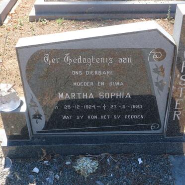 VORSTER Martha Sophia 1924-1993