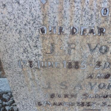 VORSTER J.F. 1885-1930 &amp; J.S.A. SCHOOMBIE 1887-1931