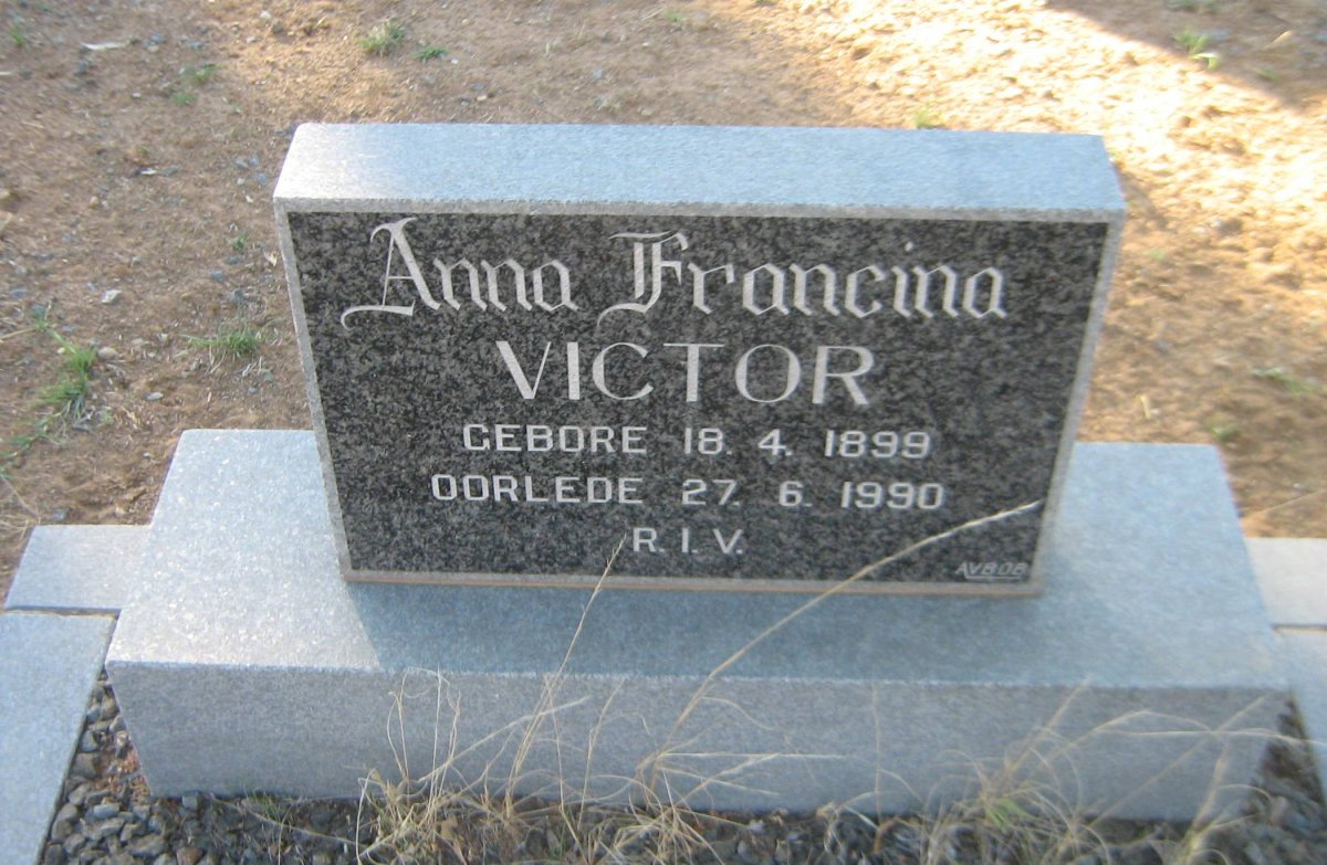 VICTOR Anna Francina 1899-1990