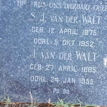 WALT S.J., van der 1875-1952 &amp; J. 1885-1955