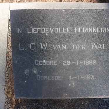 WALT L.C.W., van der 1892-1971