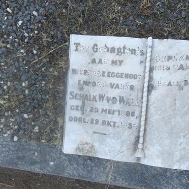 WALT Schalk W., v.d. 1886-1937