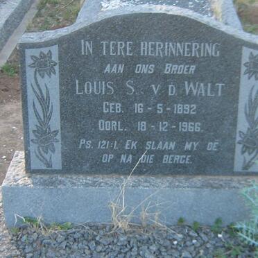 WALT Louis S., v.d. 1892-1966