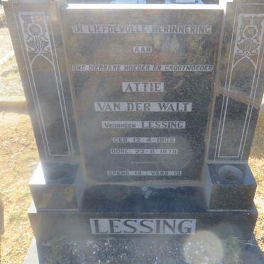 WALT Attie, van der voorheen LESSING 1905-1978