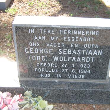 WOLFAARDT George Sebastiaan 1923-1984