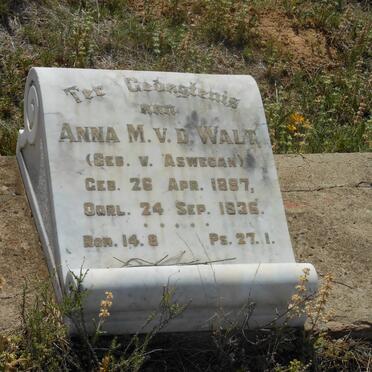 WALT Anna M., v.d. nee VAN ASWEGAN 1887-1936