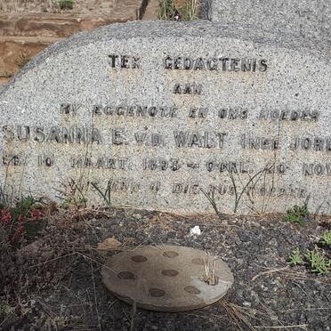WALT Susanna E., v.d. nee JORDAAN 1893-1943