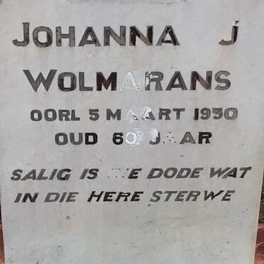 WOLMARANS Johanna J. -1950