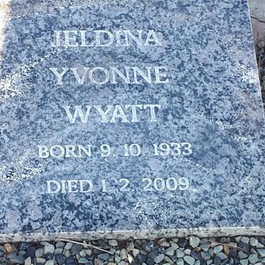 WYATT Jeldina Yvonne 1933-2009
