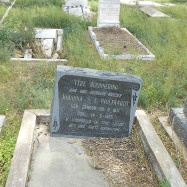 WOLFAARDT Johanna S.C. nee JANSEN 1871-1963