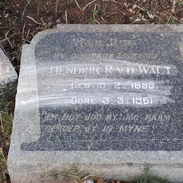 WALT Hendrik R., v.d. 1899-1961