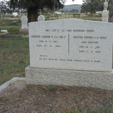 WALT Hendrik Johannes 185?-1944 &amp; Hester Sophia VORSTER 1857?-1930