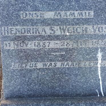 WEICH Hendrika S., nee VOS 1887-1923