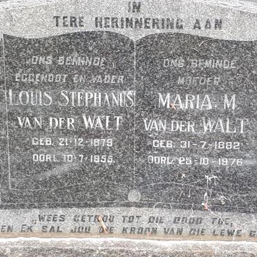 WALT Louis Stephanus, van der 1879-1955 &amp; Maria M. 1882-1976