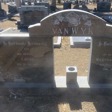 WYK Louis, van 1914- &amp; Martha Magaretha WELGEMOED 1921-1986