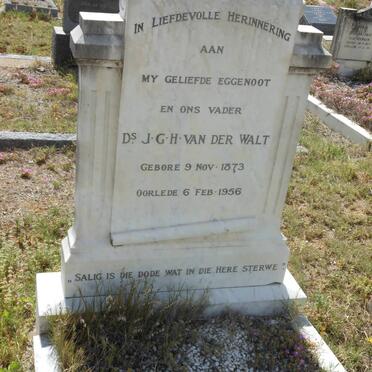 WALT J.G.H., van der 1873-1956