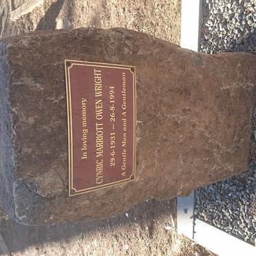 WRIGHT Cynric Marriott Owen 1931-1994