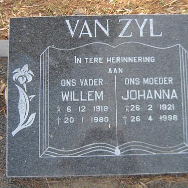 ZYL Willem, van 1919-1980 &amp; Johanna 1921-1998