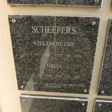 SCHEEPERS Willem Retief 1941-2020 & Urita 1936-2023