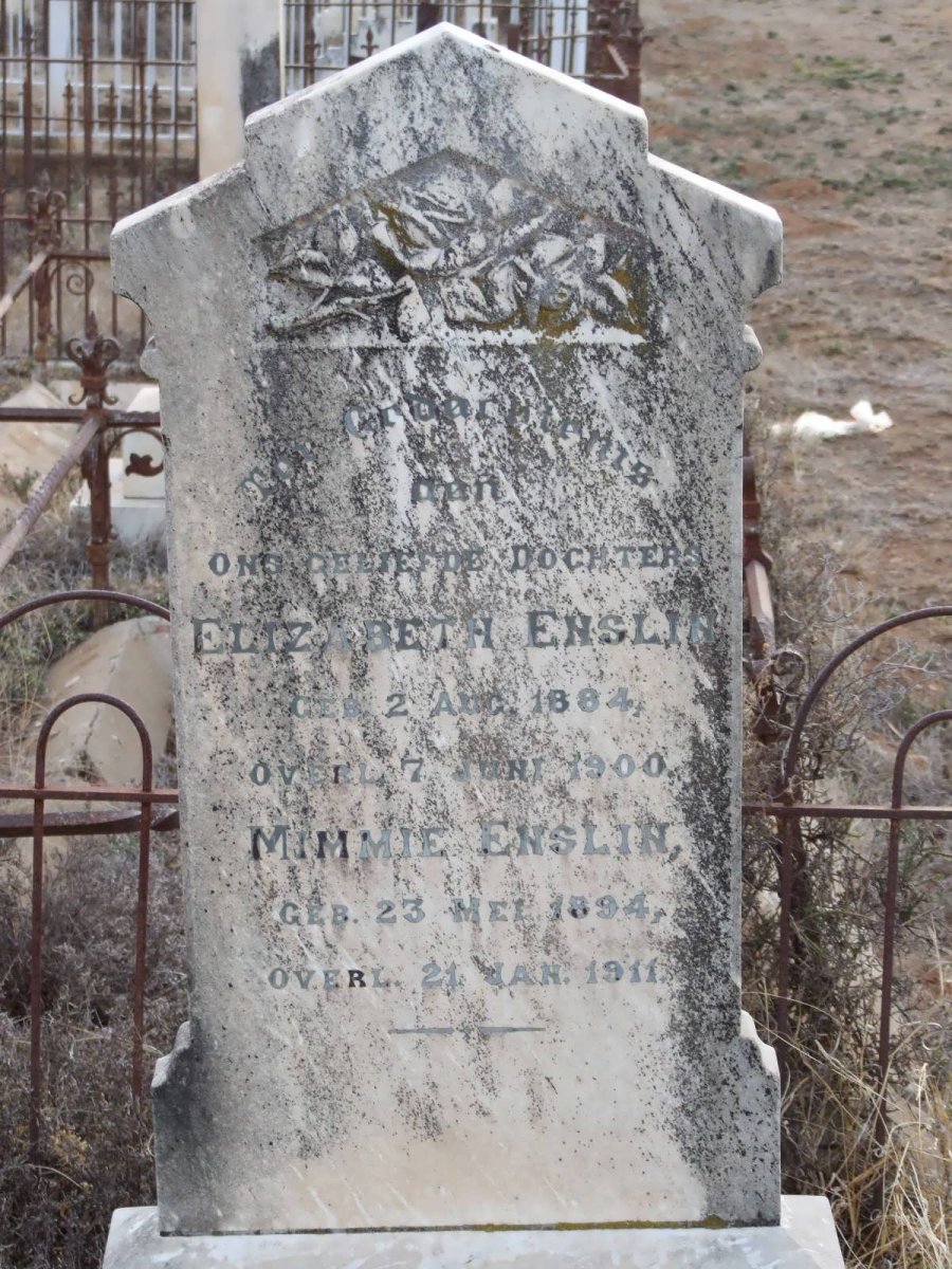 ENSLIN Elizabeth 1884-1894 :: ENSLIN Mimmie 1894-1911
