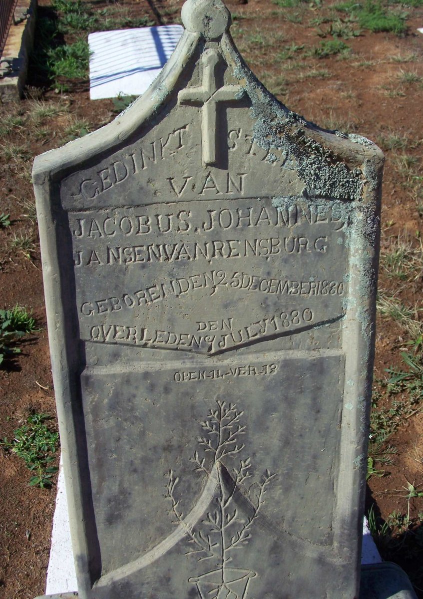 RENSBURG Jacobus Johannes, Jansen van 1830-1880