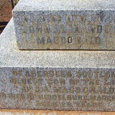 MacDONALD John Alexander -1897