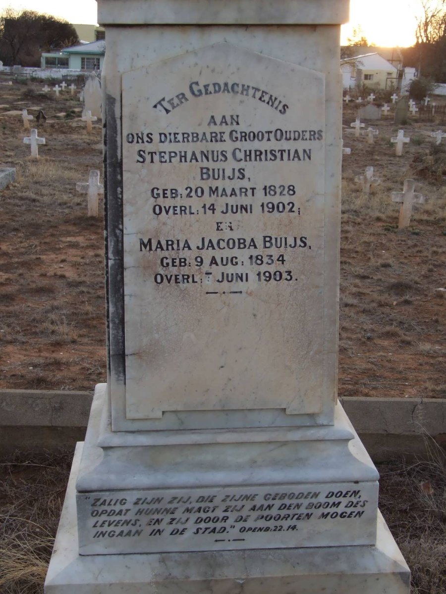 BUIJS Stephanus Christiaan 1828-1902 & Maria Jacoba 1834-1903