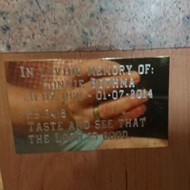 BOTHMA Connie 1921-2014