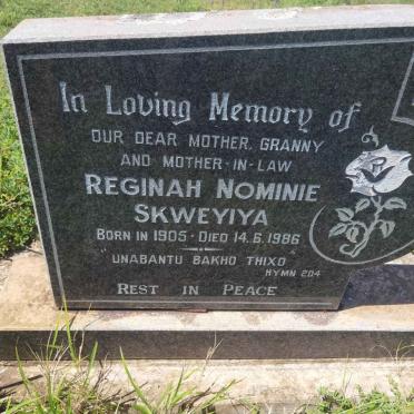 SKWEYIYA Reginah Nominie 1905-1986