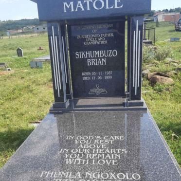 MATOLE Sikhumbuzo Brian 1937-1999