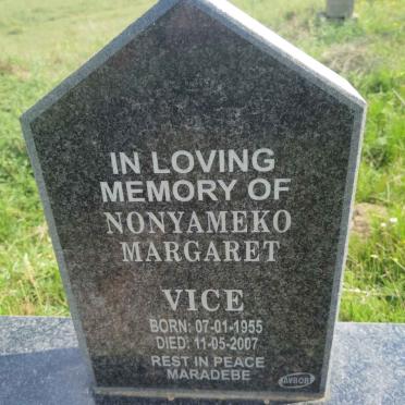 VICE Nonyameko Margaret 1955-2007