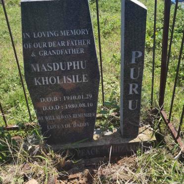 PURU Masduphu Kholisile 1910-1980