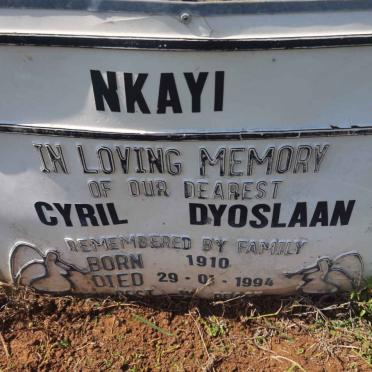 NKAYI Cyril Dyoslaan 1910-1994