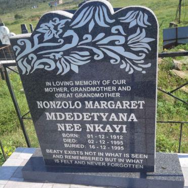 MDEDETYANA Nonzolo Margaret nee NKAYI 1912-1995