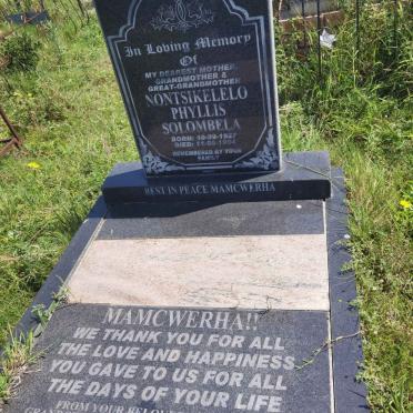 SOLOMBELA Nontsikelelo Phyllis 1927-1994