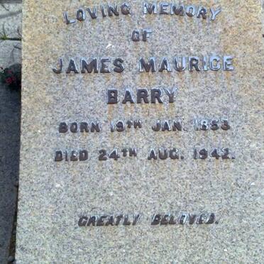 BARRY James Maurice 1853-1942