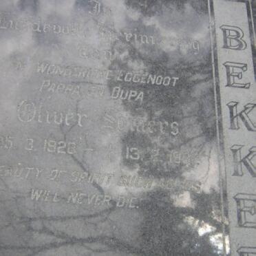 BEKKER Oliver Somers 1928-19??