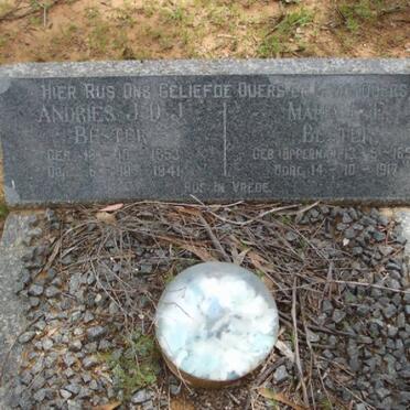 BESTER Andries J.D.J. 1853-1941 &amp; Maria C.E. OPPERMAN 1855-1917